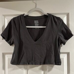 BDG Women's Black V-Neck Crop Top